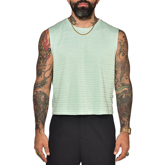 Crop top sleeveless t-shirt mint