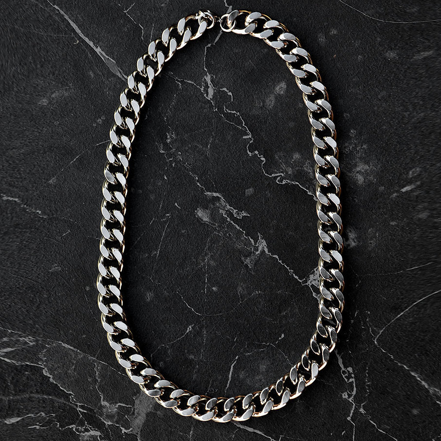 Thick silver Cuban choker 55cm x 14mm