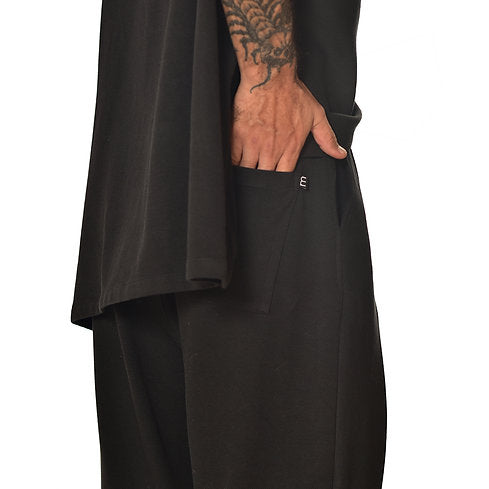 Black harem pants with presses