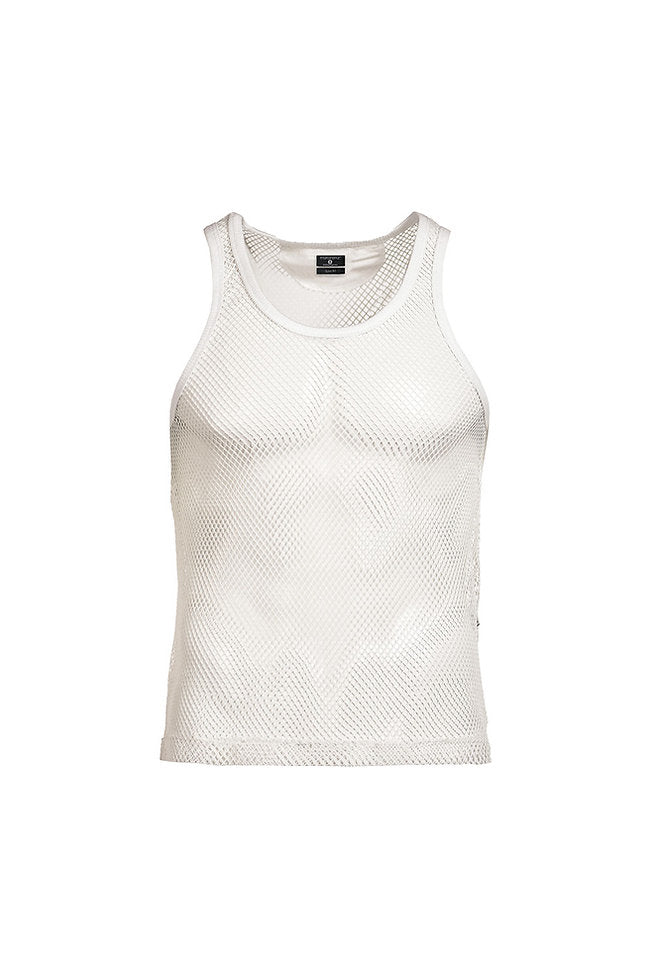 Ivory white mesh tank top