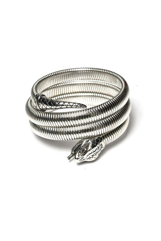 Silver python bracelet