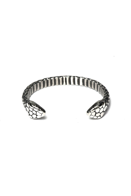 Silver boa bangle