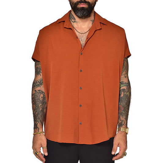 Oversized terracotta shirt