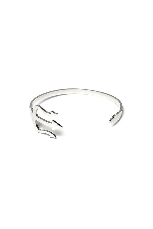 Silver trident bangle