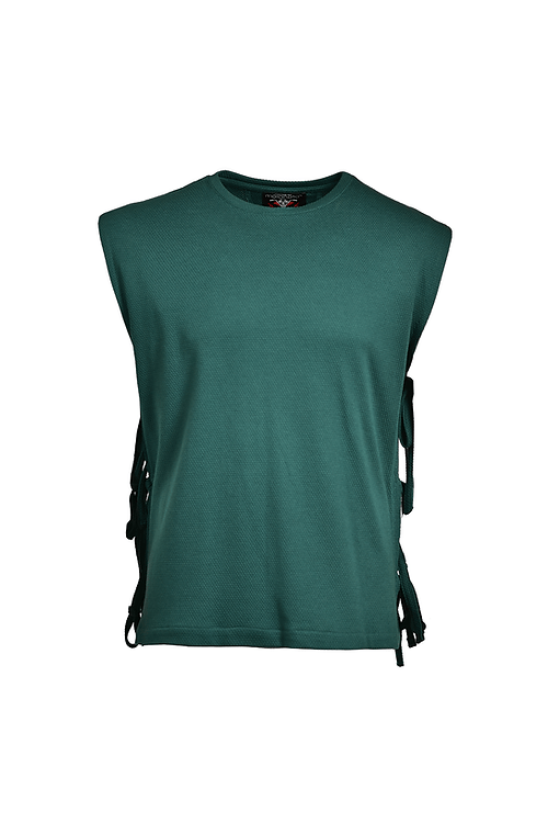 Emerald lace smock t-shirt