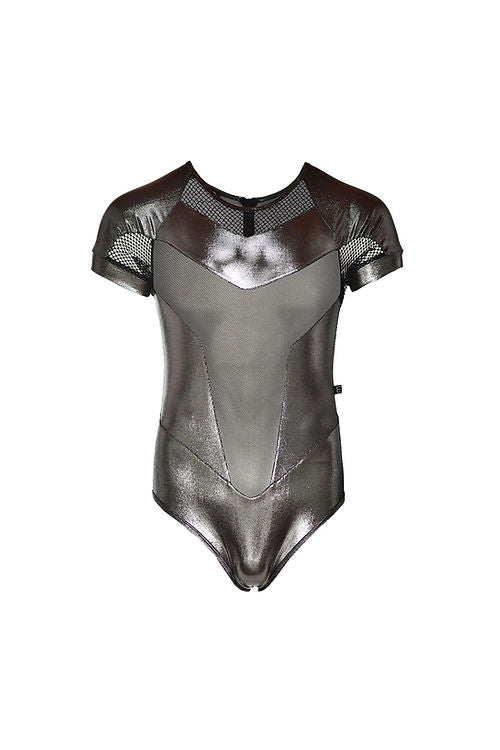 Body cyberskin in silver