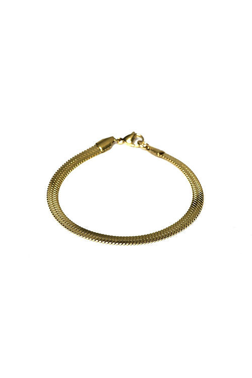 Smooth silver & gold bracelet