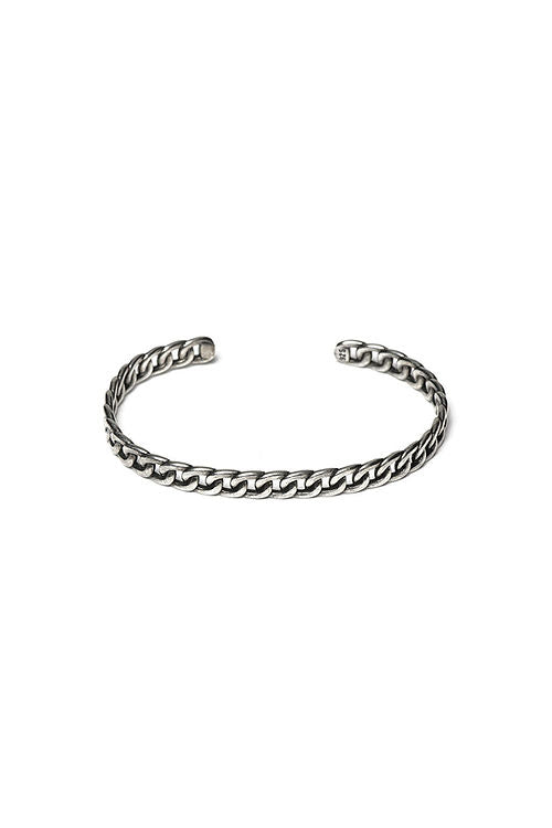 silver cuban bangle