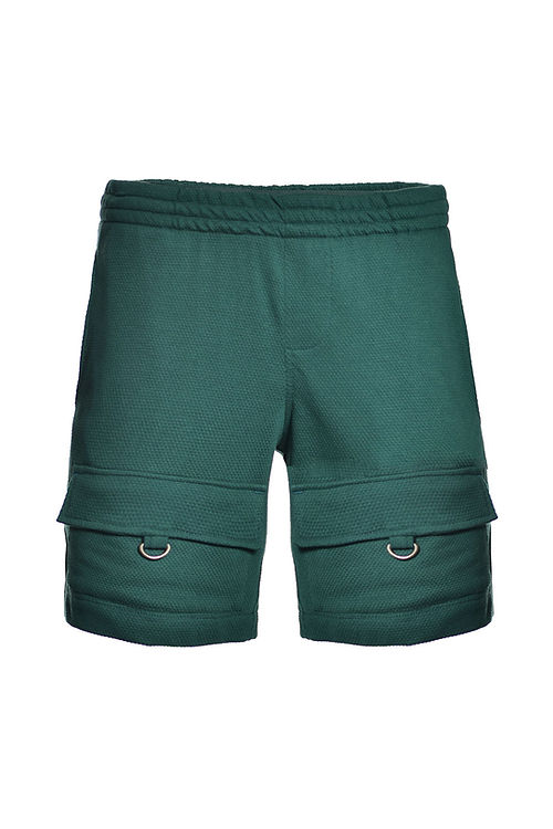 Emerald lace flannel shorts