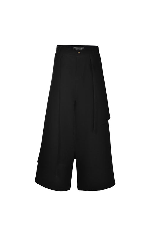 Black layered trousers skirt