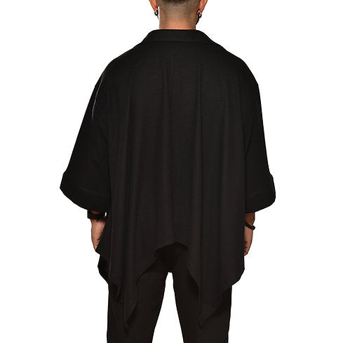 Oversized bat black shirt