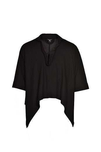 Oversized bat black shirt