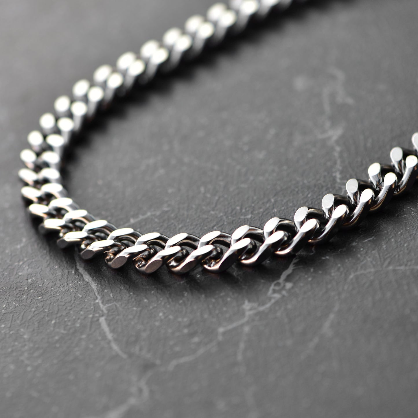 Thick silver Cuban choker 55cm x 14mm