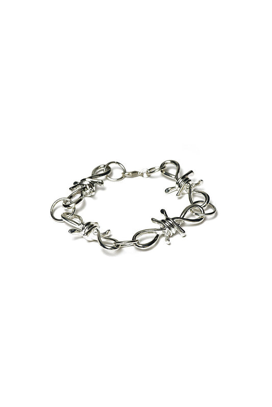 Silver alloy barbs bracelet