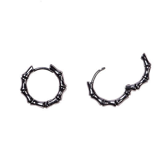 Bones silver earring