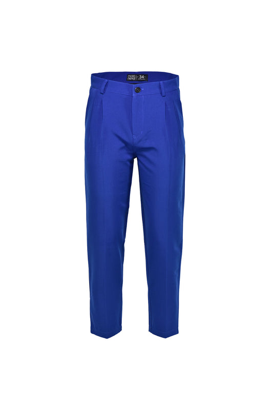 Baggy pants with blue presses