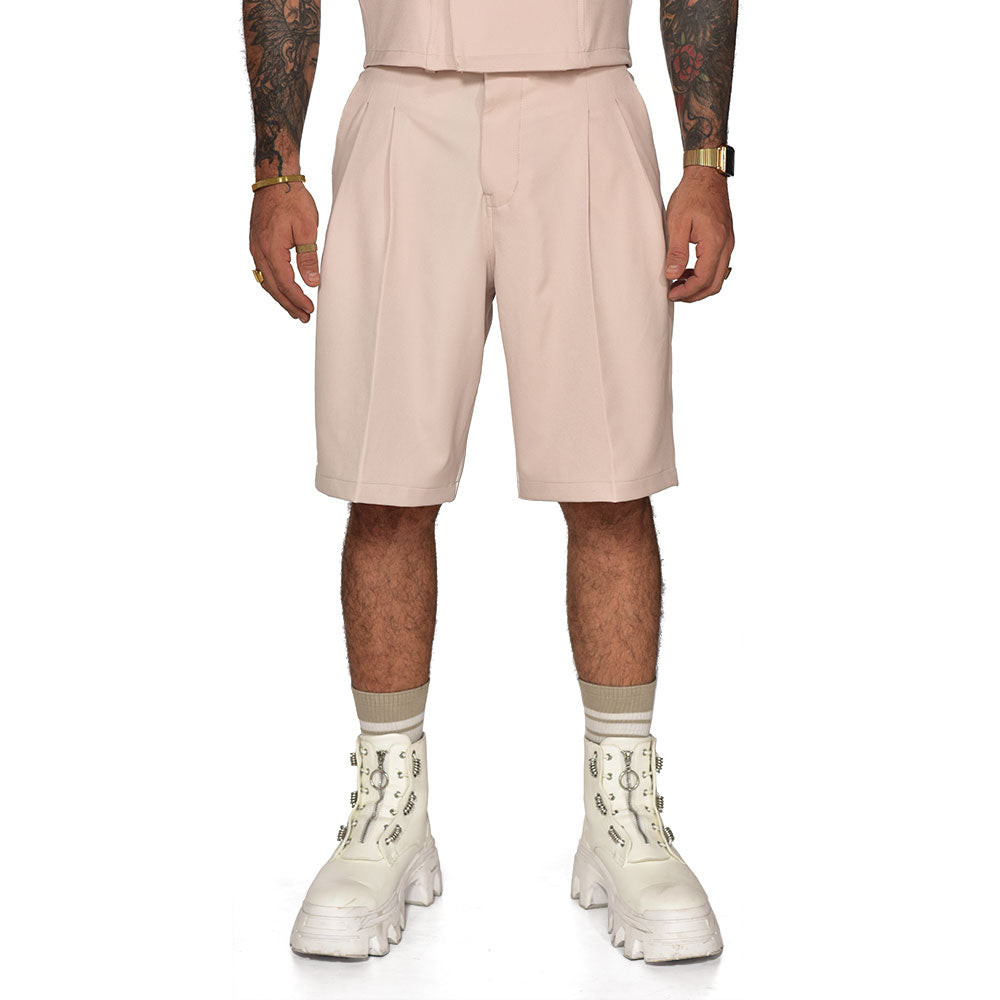 Tailored jort cream color