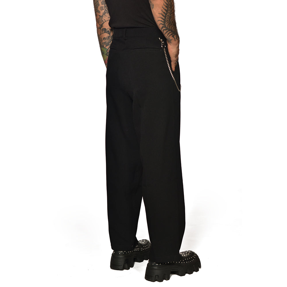 Black wide leg pants