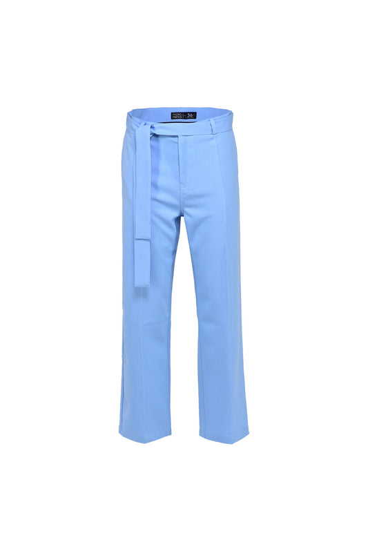 Sky blue loose fit pants