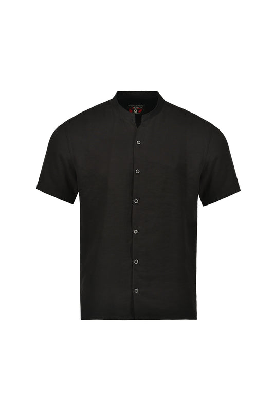 Black Mao collar shirt