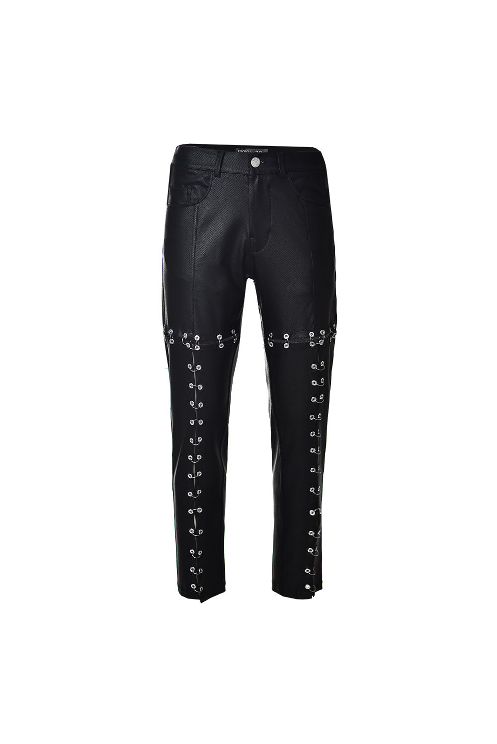 Tapered hoops pants with eyelets