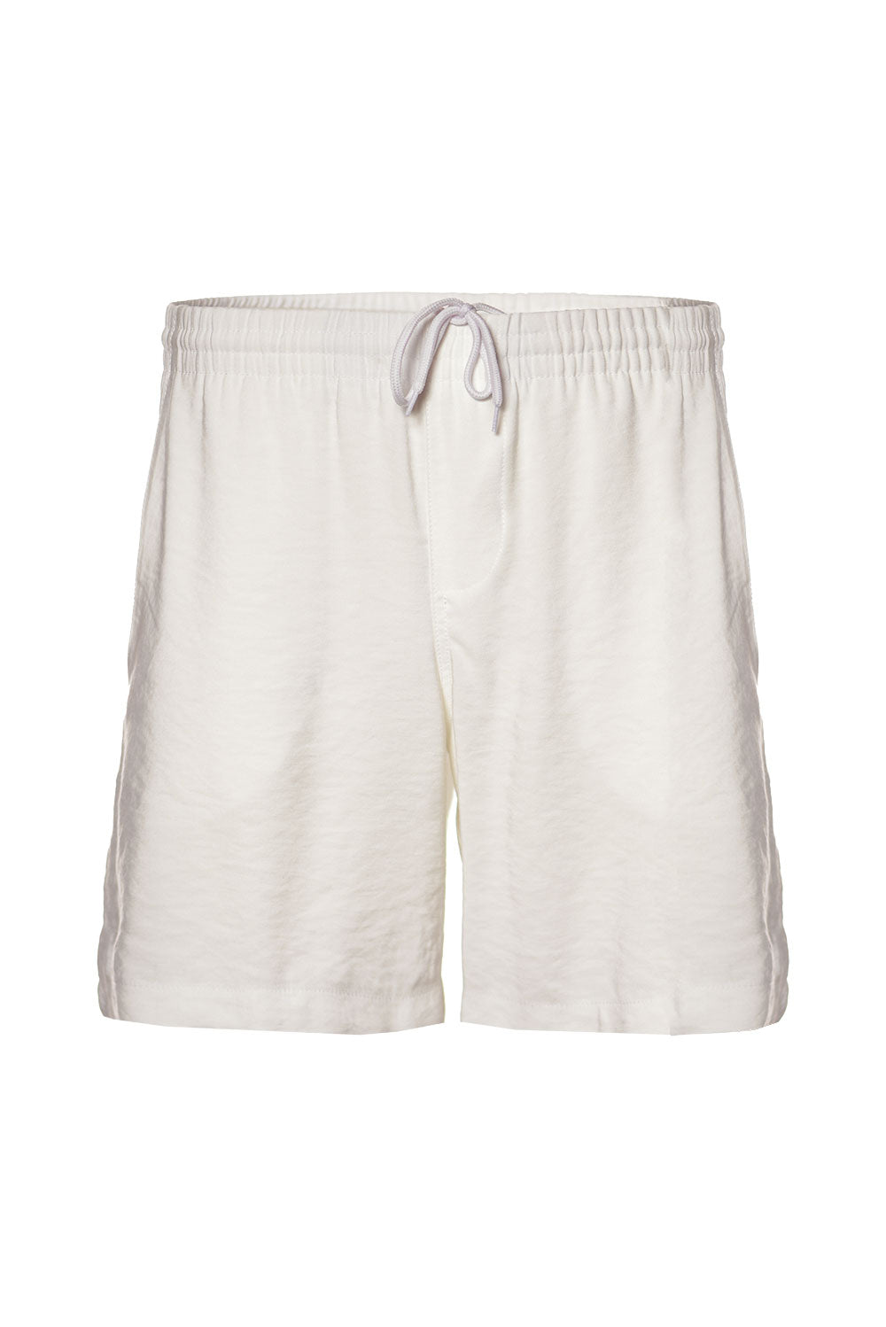 Two-piece set ivory of boxy fit shirt and beach shorts